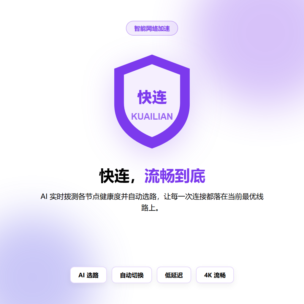 快连全球节点加密隧道与DNS防泄漏保护